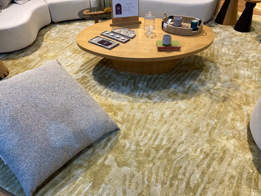 Fluke Rug shown in an editorial setting