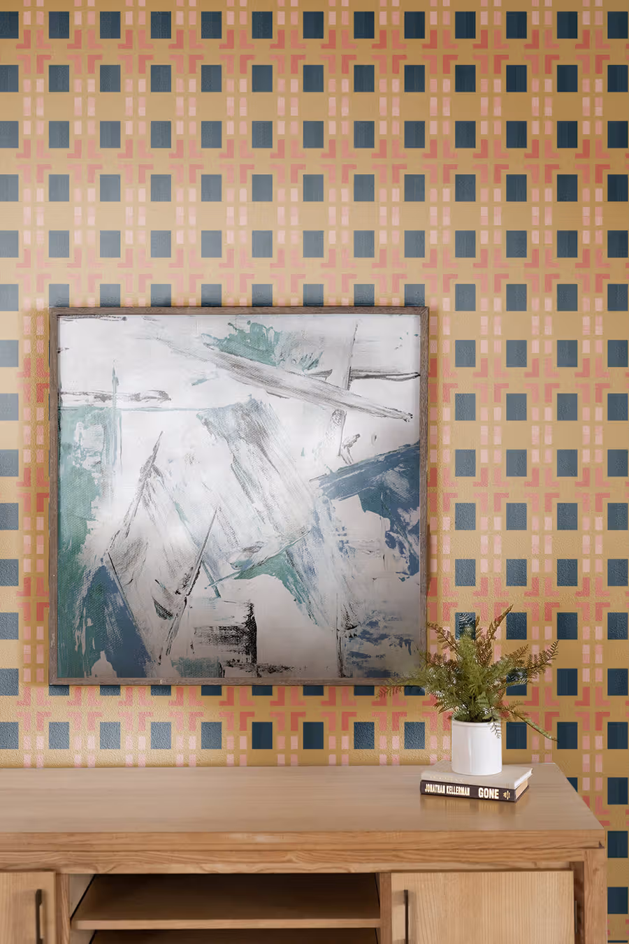 Marches Wallpaper shown in an editorial setting