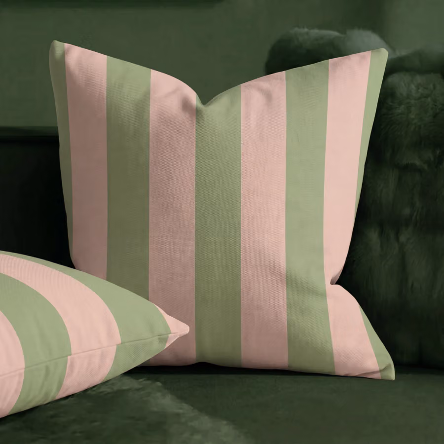 Strisce Fabric shown in an editorial setting