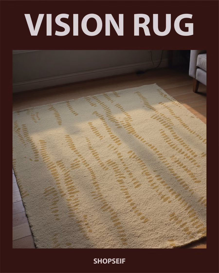 Vision Rug shown in an editorial setting