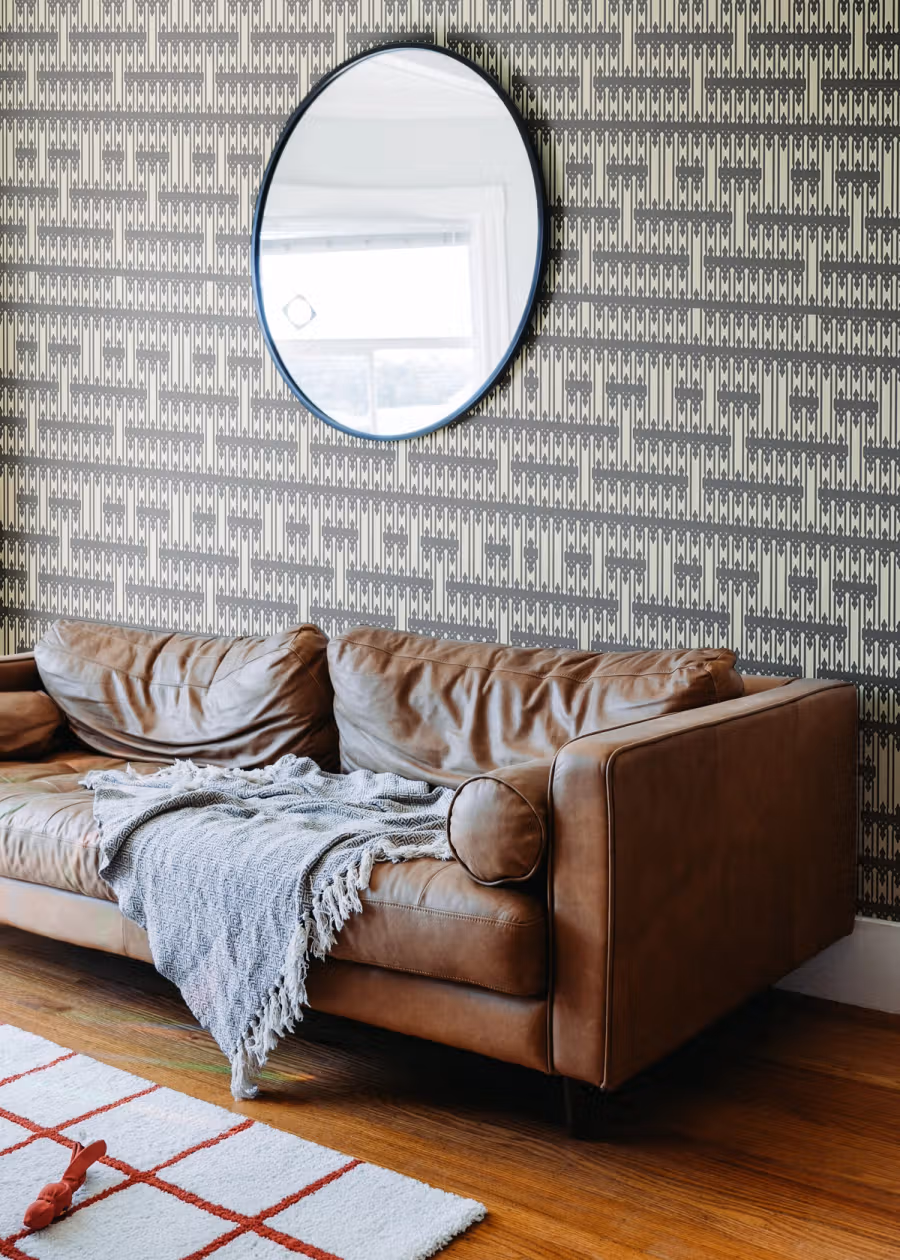Colonial Wallpaper shown in an editorial setting