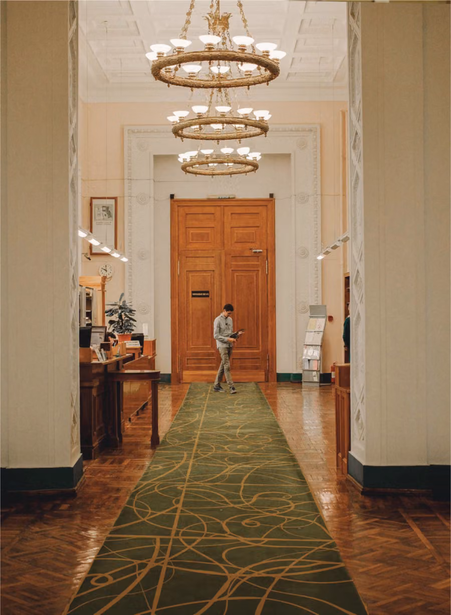 Groove Rug shown in an editorial setting