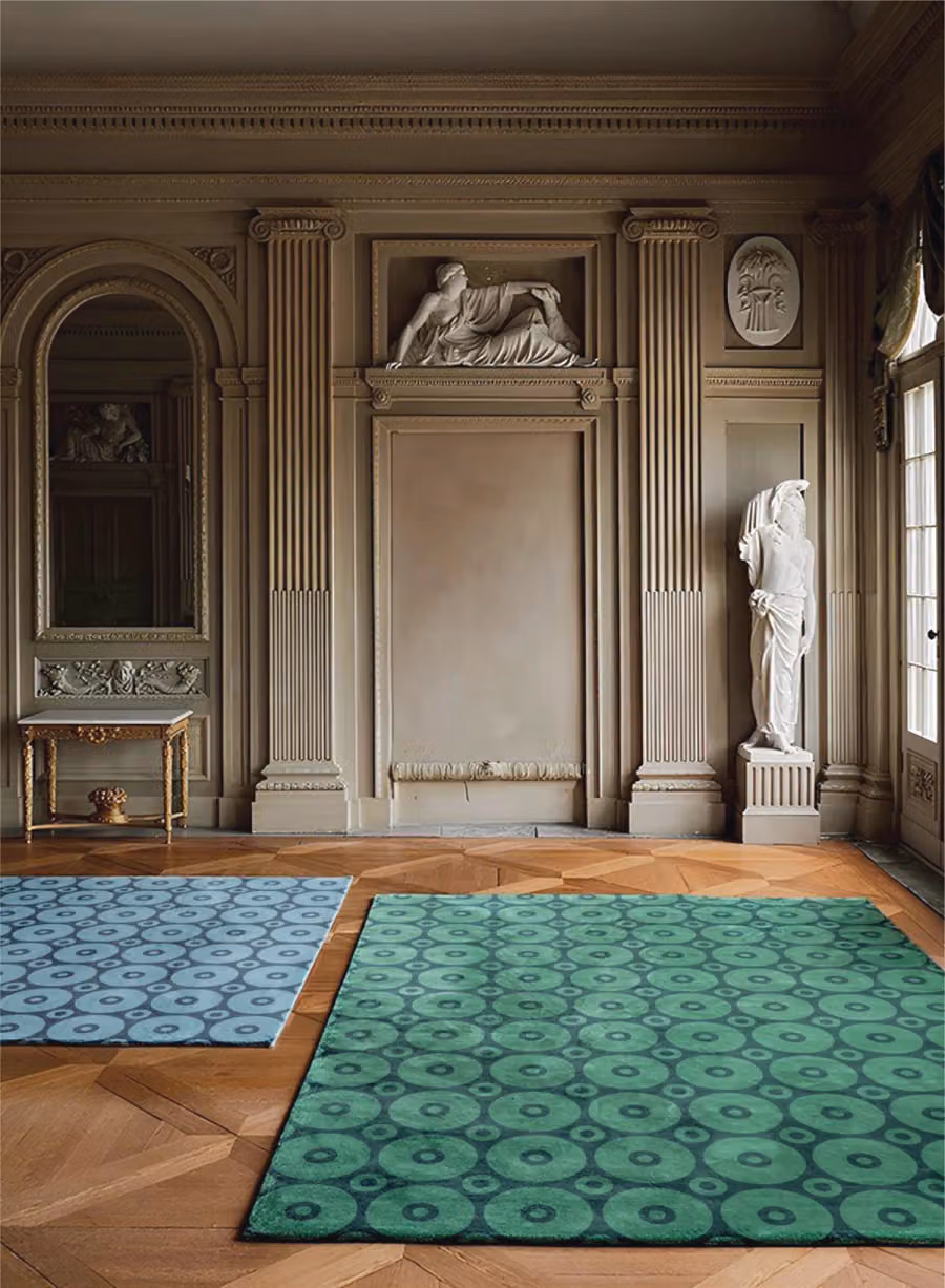 Eccentric Rug shown in an editorial setting