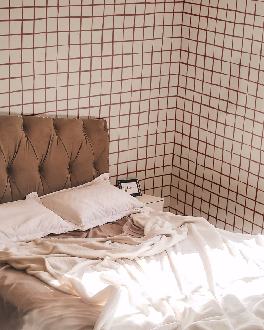 Lure Wallpaper shown in an editorial setting