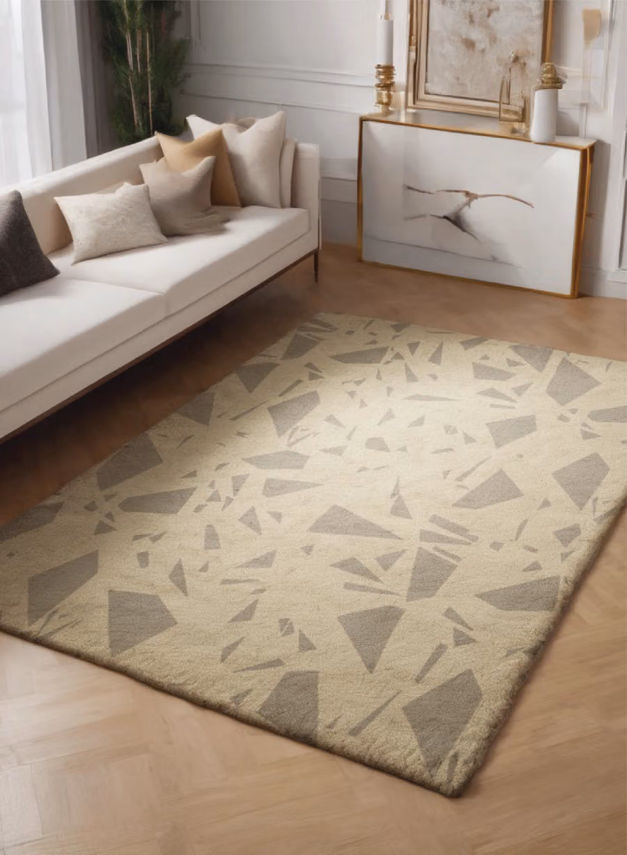 Fractal Rug shown in an editorial setting