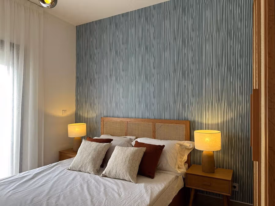 Schism Wallpaper shown in an editorial setting